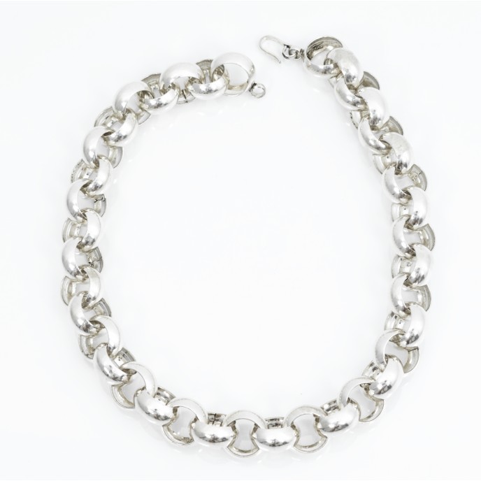 Colier zale rolo xxl 2cm Argint