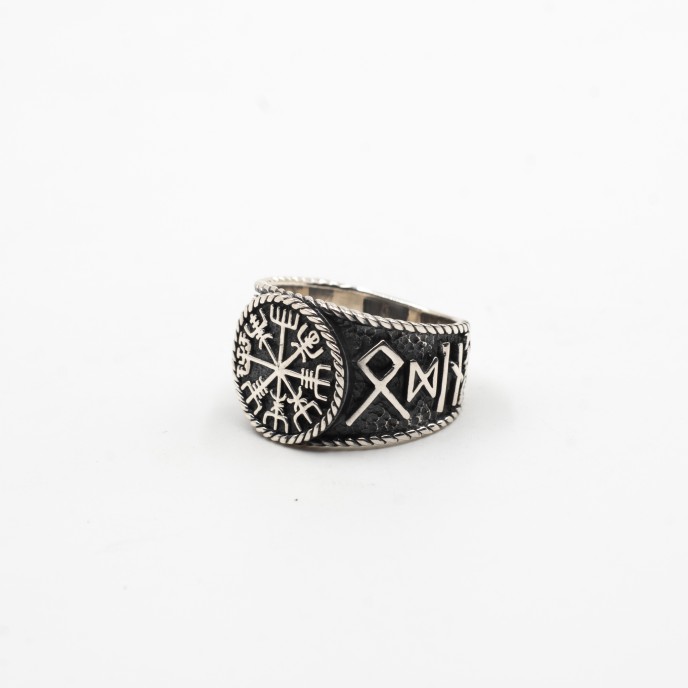 Inel viking Vegvisir Argint