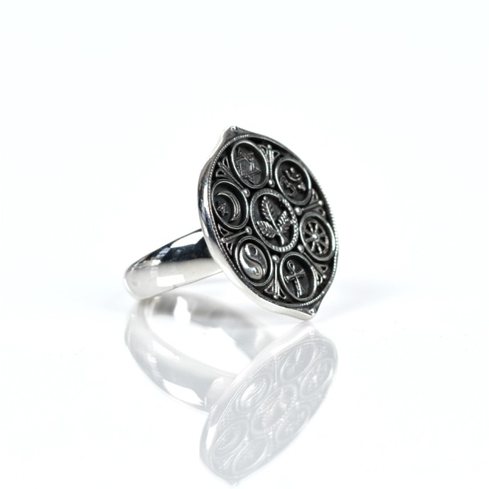 Inel multi simboluri Argint