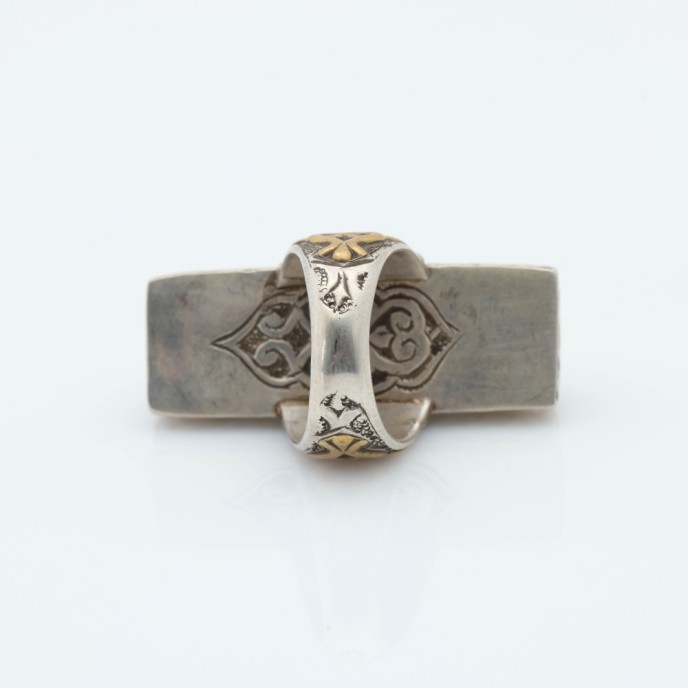 Inel Afghan impletit lapis lazuli Argint