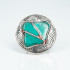 Inel Nepal rotund turcoaza nr.17 Argint