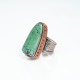 Inel Nepal triunghiular turcoaz verde Argint
