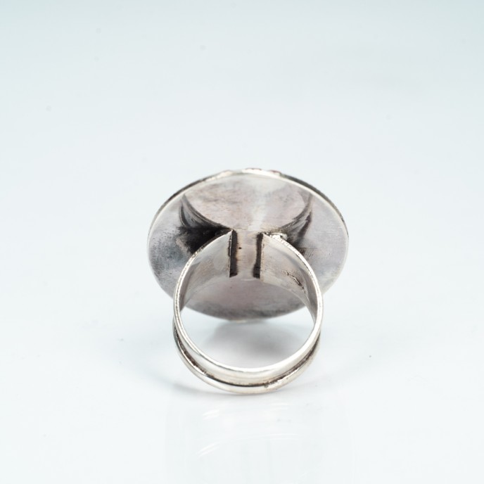 Inel Nepal oval turcoaz.verde nr.1 Argint