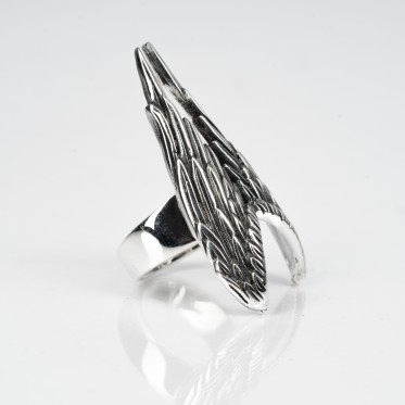 Inel doua aripi de inger Argint
