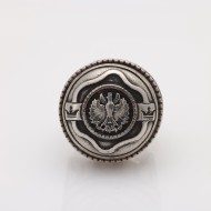 Inel Afghan rotund pasare spirale Argint