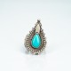Inel vintage Afghan lacrima turcoaza Argint