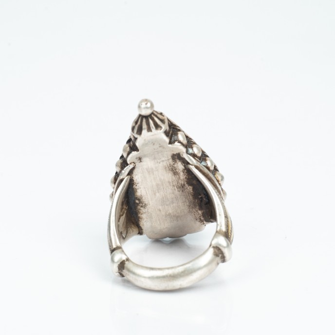 Inel vintage Afghan lacrima turcoaza Argint