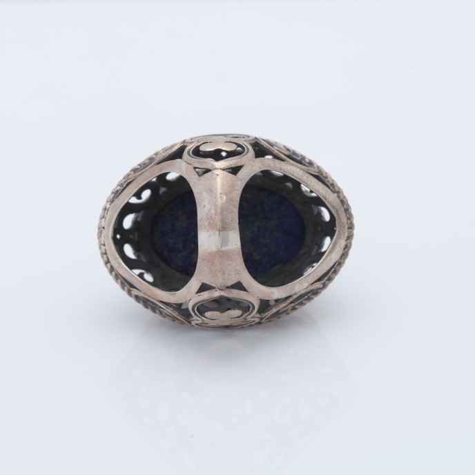 Inel lapis lazuli broderie sparta Argint