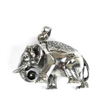 Pandantiv elefant sa broderie xl Argint