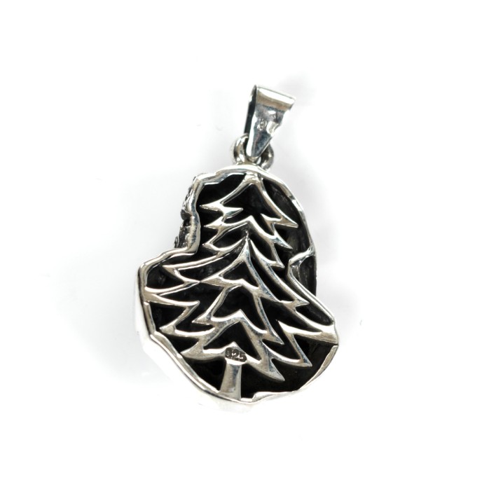 Pandantiv mos Craciun bradut Argint