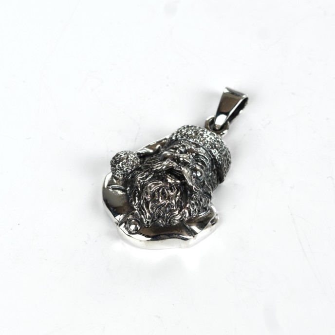 Pandantiv mos Craciun bradut Argint