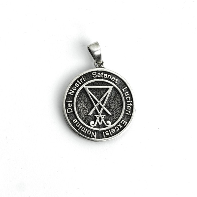 Pandantiv In.nomine.dei.nostri.Satanas.Lucifer.Excelsi Argint