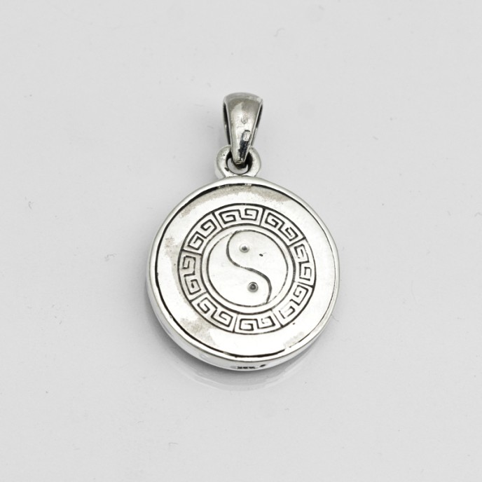 Pandantiv rotativ yin yang zodiac Argint