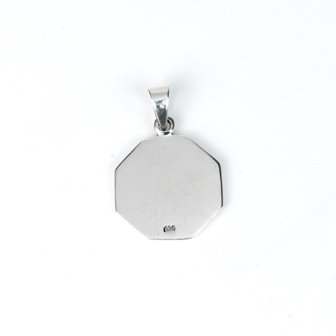 Pandantiv octogonal yin yang Argint