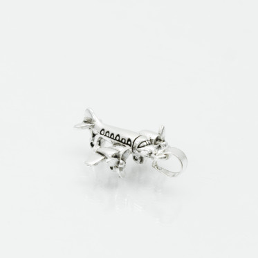 Pandantiv flexibil avion Argint