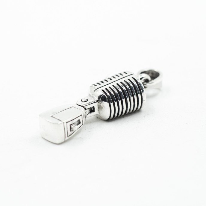 Pandantiv microfon vocal Argint