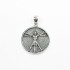 Pandantiv rotund Omul Vitruvian Argint