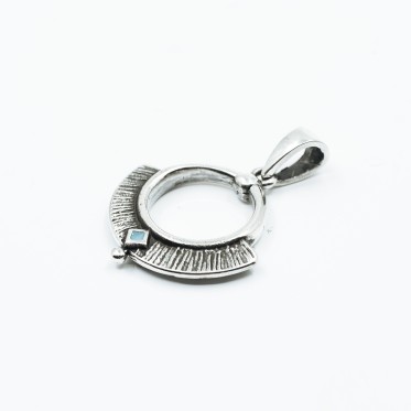 Pandantiv semicerc bleu Argint