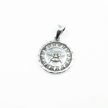 Pandantiv dublu soarele si luna Argint