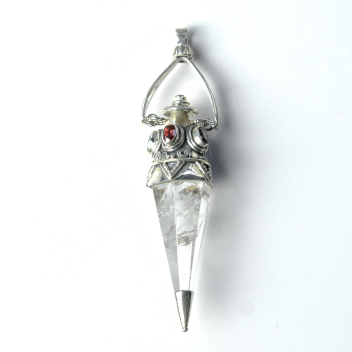 Pandantiv pendul cuarz granat nr.31 Argint