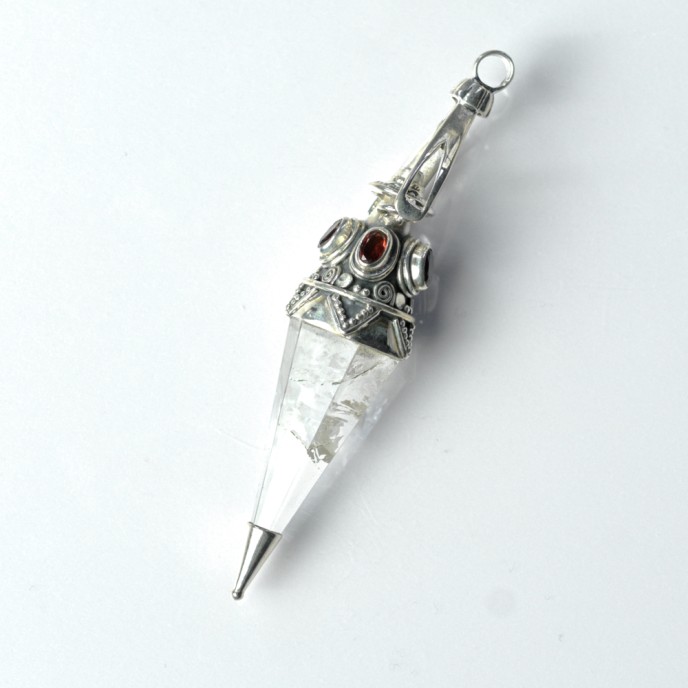 Pandantiv pendul cuarz granat nr.31 Argint