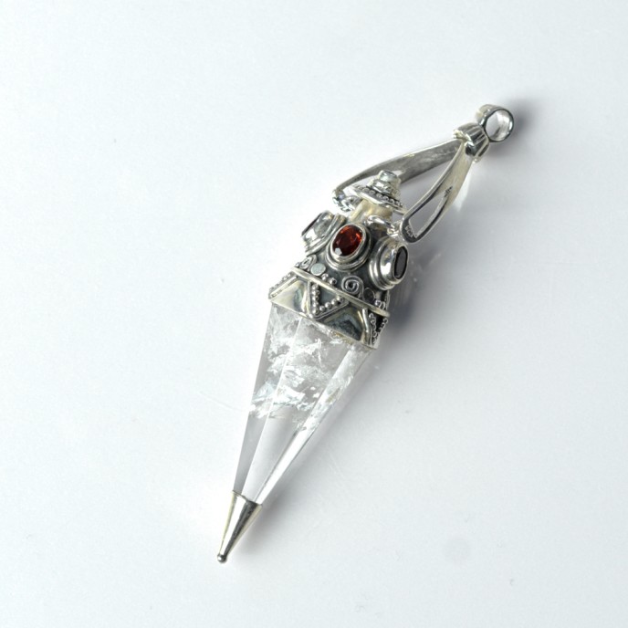 Pandantiv pendul cuarz granat nr.31 Argint