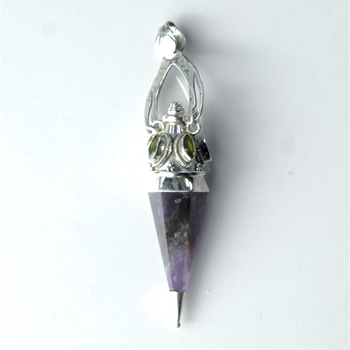 Pandantiv pendul cuarz ametist nr.32 Argint