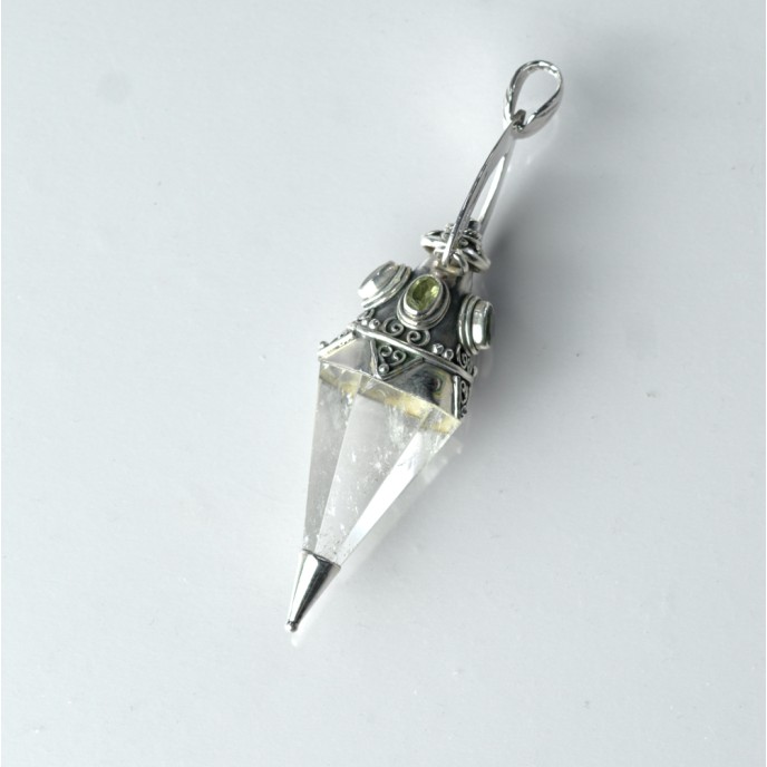 Pandantiv pendul cuarz peridot nr.33 Argint
