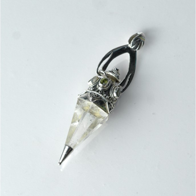 Pandantiv pendul cuarz peridot nr.33 Argint