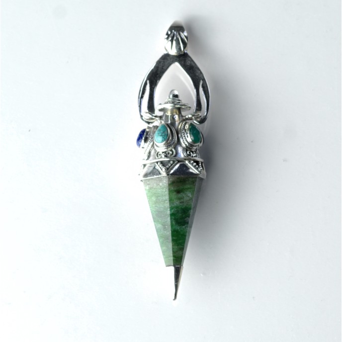 Pandantiv pendul jasp verde nr.34 Argint