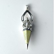 Pandantiv pendul cuarz jad nr.35 Argint