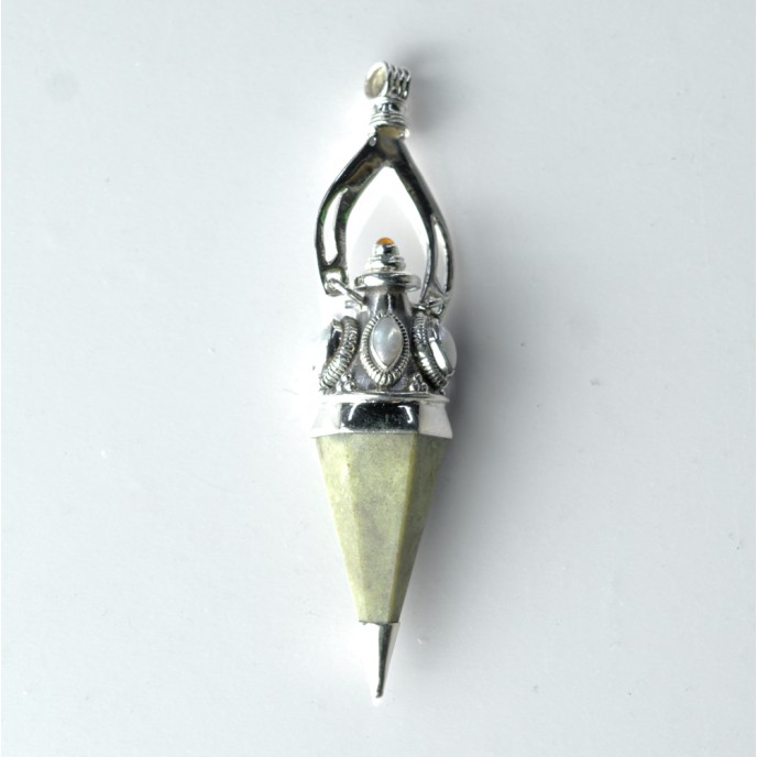 Pandantiv pendul cuarz jad nr.35 Argint