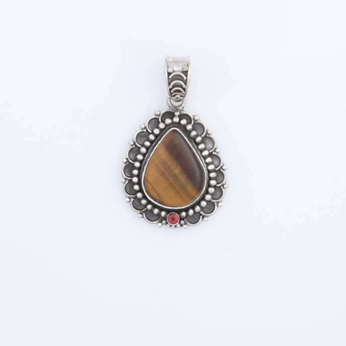 Pandantiv picatura bucle ochi.de.tigru Argint