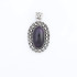 Pandantiv oval broderie piatra naturala ametist Argint