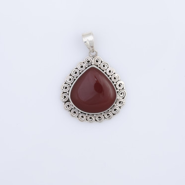 Pandantiv oval spirale carneol Argint