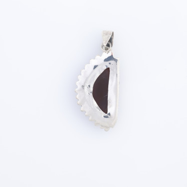 Pandantiv semicerc carneol Argint