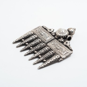 Pandantiv India pieptan doi pauni Argint