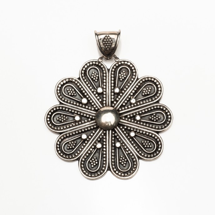 Pandantiv India floare margareta Argint