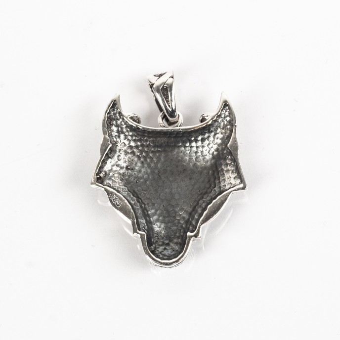 Pandantiv cap de lup viking Argint