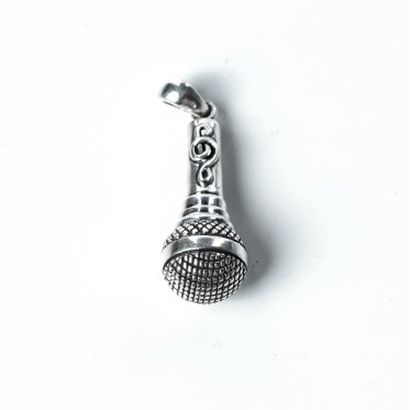 Pandantiv microfon cheia sol Argint