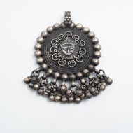 Pandantiv rotund Buddha clopotei India Argint