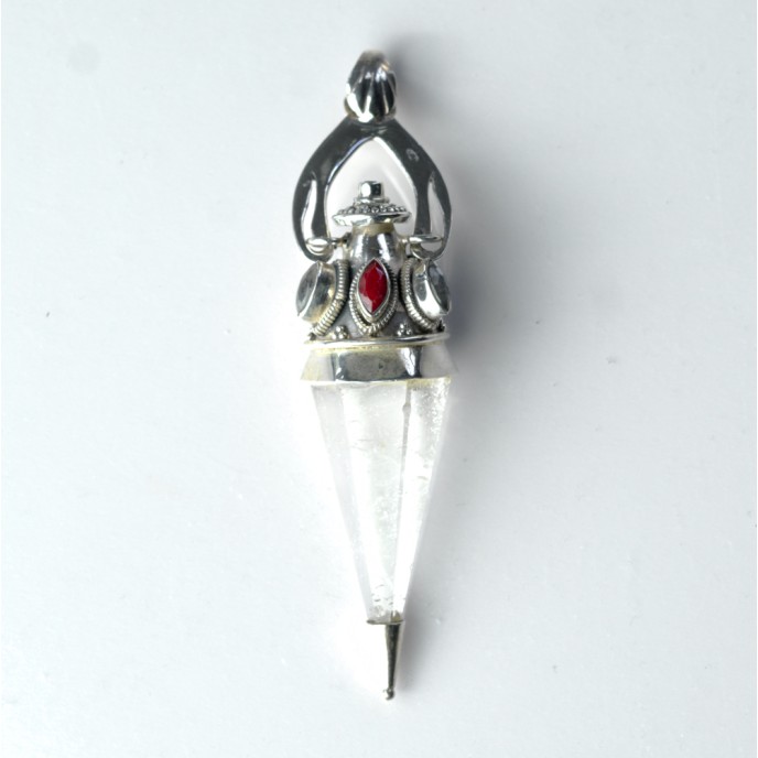 Pandantiv pendul cuarz labradorite.rubin Argint