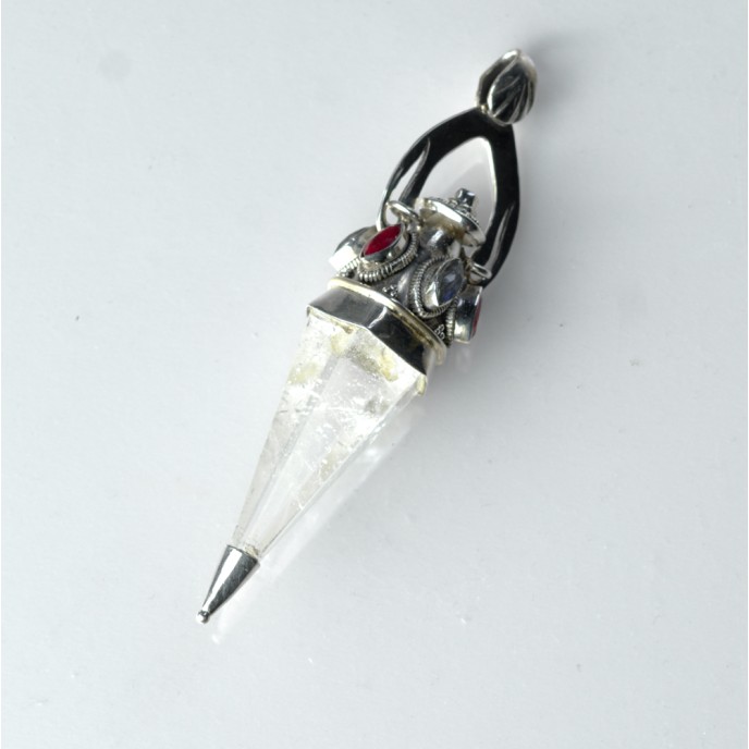 Pandantiv pendul cuarz labradorite.rubin Argint