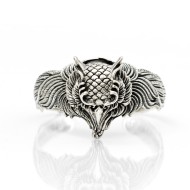 Bratara fixa cap de bufnitoi Argint