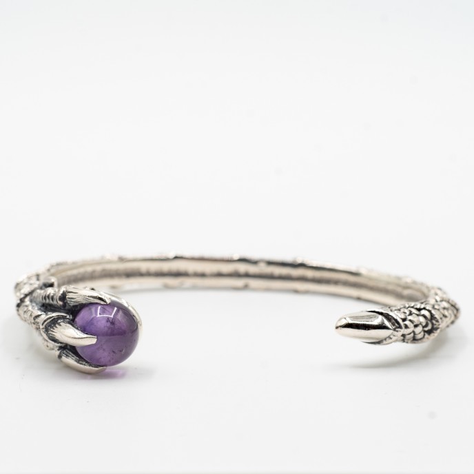 Bratara fixa gheara bila Argint