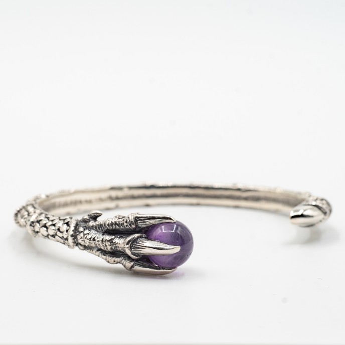 Bratara fixa gheara bila Argint