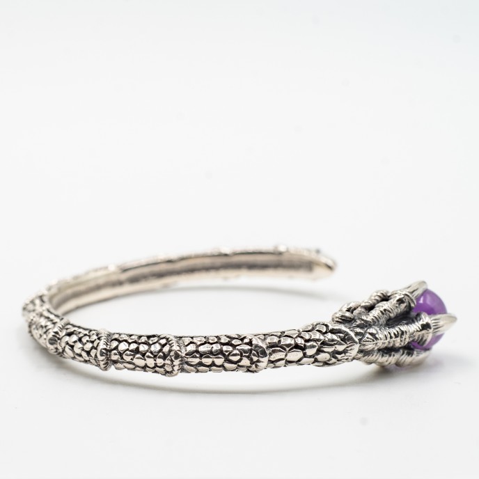 Bratara fixa gheara bila Argint