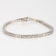 Bratara tip tenis patrata 3mm Argint