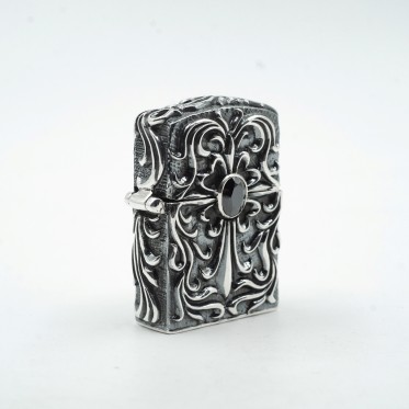 Bricheta Zippo cruce gotica Argint