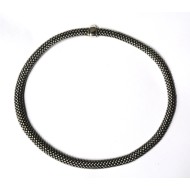 Colier plasa bombat 3 fire Argint